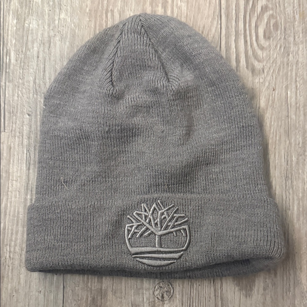 Timberland Gray Beanie Hat with Logo